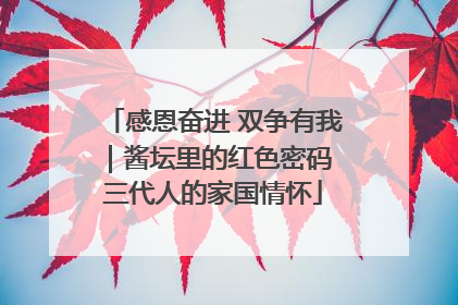 感恩奋进 双争有我｜酱坛里的红色密码 三代人的家国情怀