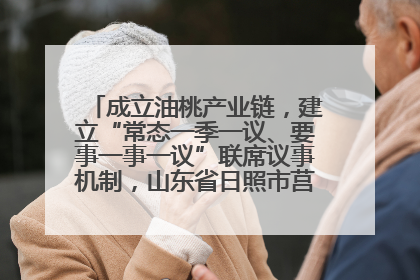 成立油桃产业链，建立“常态一季一议、要事一事一议”联席议事机制，山东省日照市莒县果庄镇——13个党小组“全周期”育果