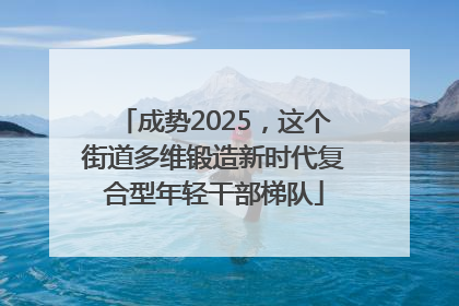 成势2025，这个街道多维锻造新时代复合型年轻干部梯队