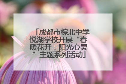 成都市棕北中学悦湖学校开展“春暖花开，阳光心灵”主题系列活动