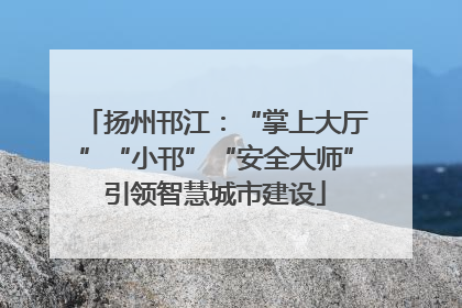 扬州邗江：“掌上大厅”“小邗”“安全大师”引领智慧城市建设