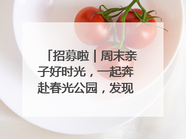 招募啦｜周末亲子好时光，一起奔赴春光公园，发现环上之美！