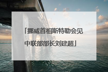 挪威首相斯特勒会见中联部部长刘建超