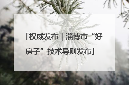 权威发布｜淄博市“好房子”技术导则发布