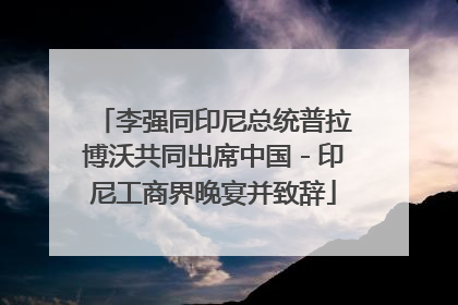 李强同印尼总统普拉博沃共同出席中国－印尼工商界晚宴并致辞