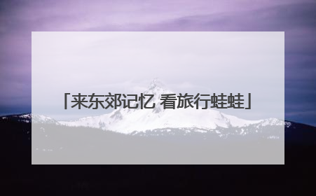 来东郊记忆 看旅行蛙蛙