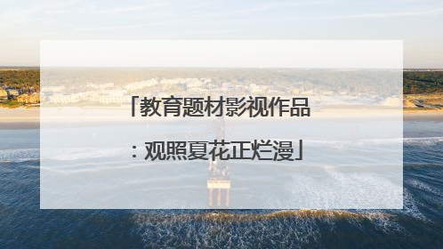 教育题材影视作品：观照夏花正烂漫