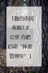 数百市民夜跑7.3公里 合肥启动“体重管理年”
