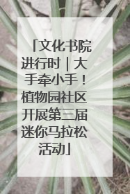 文化书院进行时｜大手牵小手！植物园社区开展第三届迷你马拉松活动