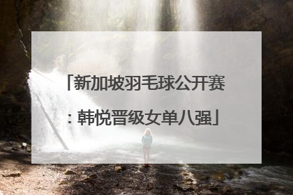 新加坡羽毛球公开赛：韩悦晋级女单八强