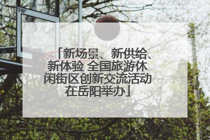 新场景、新供给、新体验 全国旅游休闲街区创新交流活动在岳阳举办