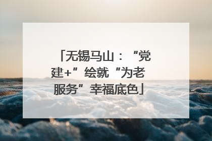 无锡马山：“党建+”绘就“为老服务”幸福底色