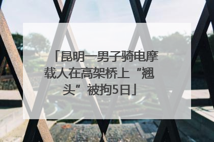 昆明一男子骑电摩载人在高架桥上“翘头”被拘5日