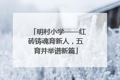 明村小学——红砖铸魂育新人，五育并举谱新篇