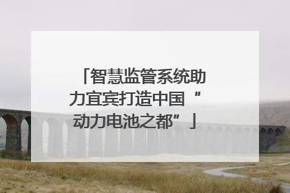 智慧监管系统助力宜宾打造中国“动力电池之都”
