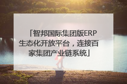智邦国际集团版ERP生态化开放平台，连接百家集团产业链系统