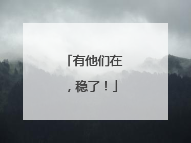 有他们在，稳了！