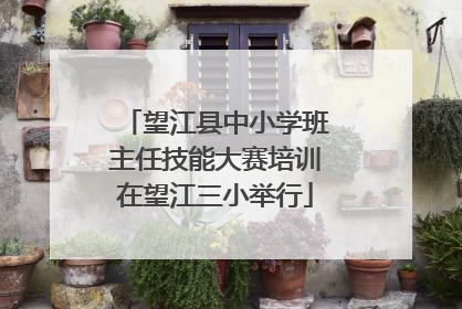 望江县中小学班主任技能大赛培训在望江三小举行
