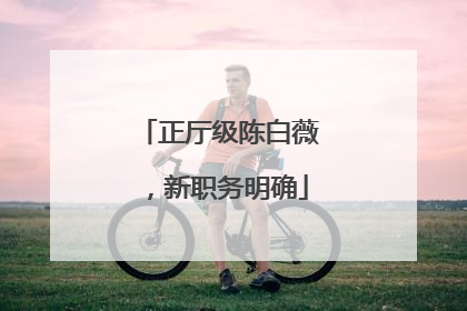 正厅级陈白薇，新职务明确