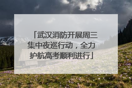 武汉消防开展周三集中夜巡行动，全力护航高考顺利进行