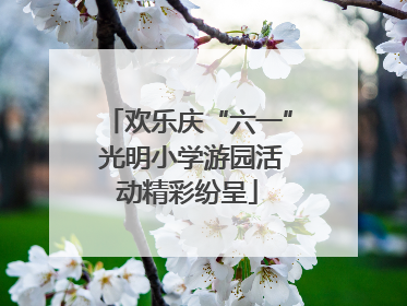 欢乐庆“六一” 光明小学游园活动精彩纷呈