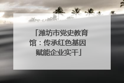 潍坊市党史教育馆：传承红色基因 赋能企业实干