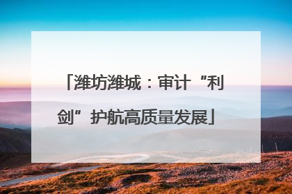 潍坊潍城：审计“利剑”护航高质量发展