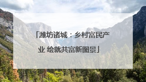 潍坊诸城：乡村富民产业 绘就共富新图景