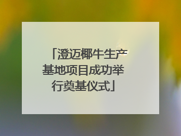 澄迈椰牛生产基地项目成功举行奠基仪式