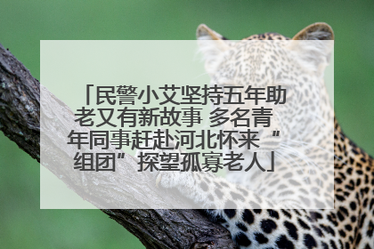 民警小艾坚持五年助老又有新故事 多名青年同事赶赴河北怀来“组团”探望孤寡老人