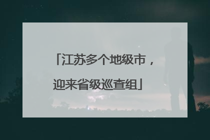江苏多个地级市，迎来省级巡查组
