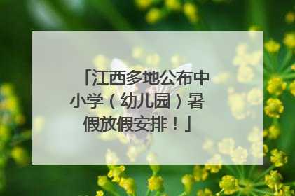 江西多地公布中小学（幼儿园）暑假放假安排！