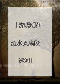 沈晓明在涟水娄底段巡河