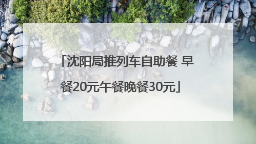 沈阳局推列车自助餐 早餐20元午餐晚餐30元