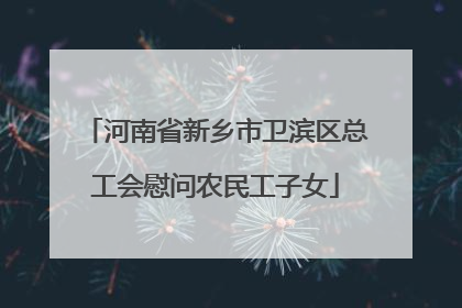 河南省新乡市卫滨区总工会慰问农民工子女