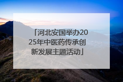 河北安国举办2025年中医药传承创新发展主题活动