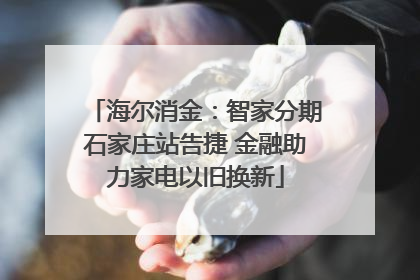海尔消金：智家分期石家庄站告捷 金融助力家电以旧换新