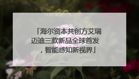 海尔资本共创方艾瑞迈迪三款新品全球首发，智能感知新视界