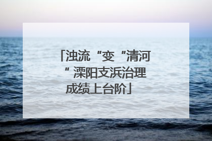浊流“变“清河“ 溧阳支浜治理成绩上台阶