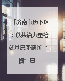 济南市历下区：以共治力量绘就基层矛调新“枫”景