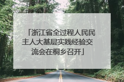浙江省全过程人民民主人大基层实践经验交流会在桐乡召开
