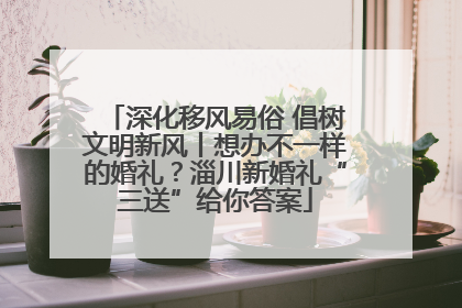 深化移风易俗 倡树文明新风丨想办不一样的婚礼？淄川新婚礼“三送”给你答案