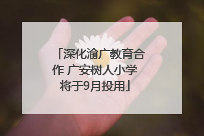 深化渝广教育合作 广安树人小学将于9月投用