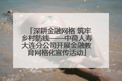 深耕金融网格 筑牢乡村防线——中荷人寿大连分公司开展金融教育网格化宣传活动
