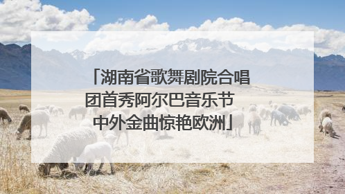 湖南省歌舞剧院合唱团首秀阿尔巴音乐节 中外金曲惊艳欧洲