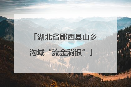 湖北省郧西县山乡沟域“流金淌银”