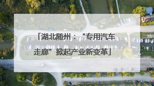 湖北随州:“专用汽车走廊”掀起产业新变革