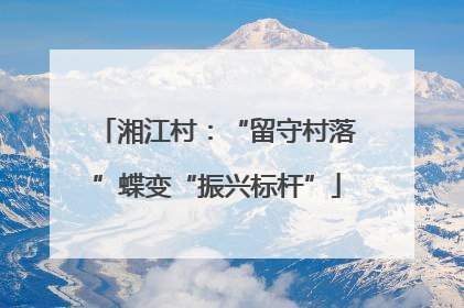 湘江村：“留守村落”蝶变“振兴标杆”