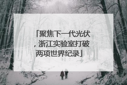 聚焦下一代光伏，浙江实验室打破两项世界纪录