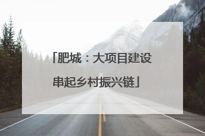 肥城：大项目建设串起乡村振兴链